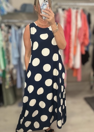 navypolkadotdress