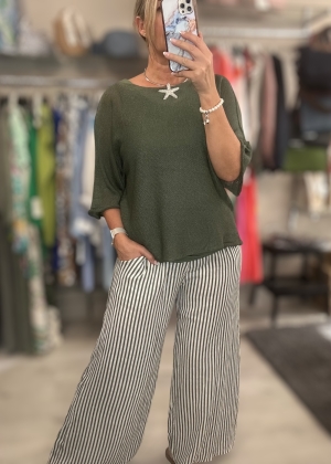 linenstripetrouser Thumb