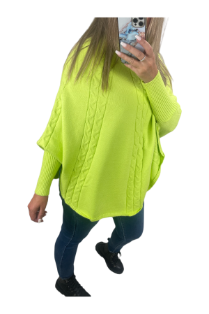 ponchostylecableknit Thumb