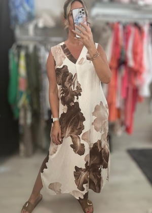chocolategloraldress