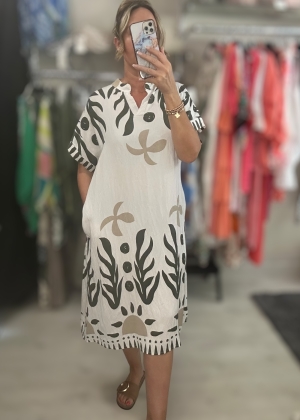 khakiprinteddress