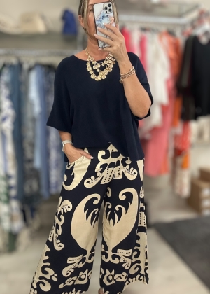 navyprintedtrouser Thumb