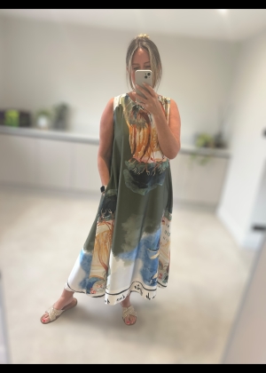 khakiprinteddress