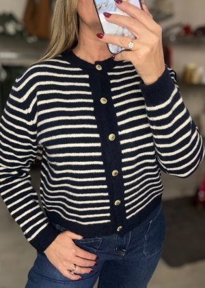 navystripecardigan