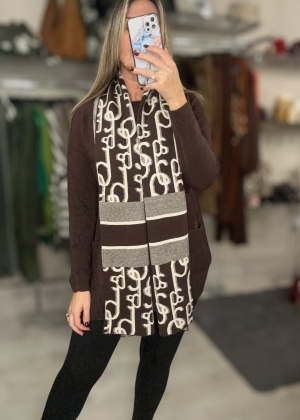 brownjumperandscarfset