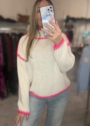 creamknitpinkstritching