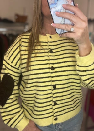 yellowstripeheartcardi Thumb