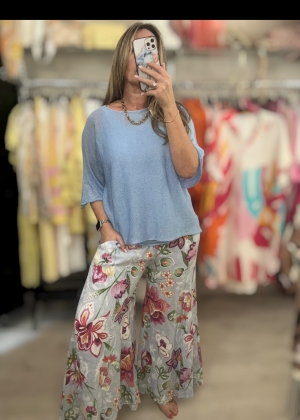 bluefloralinentrousers