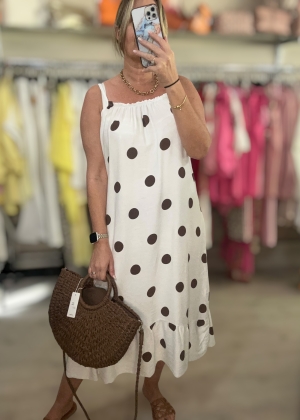 whitespottysundress