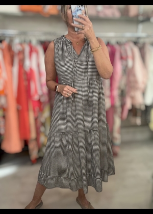brownginghamdress