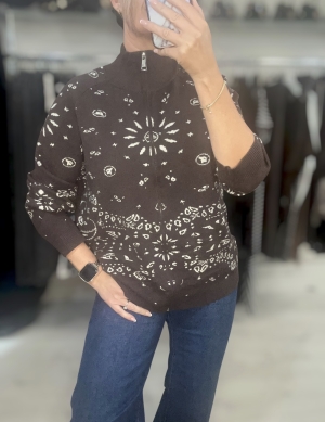 brownprintedknit