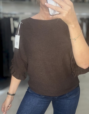 brownfrillsleeveknit Thumb