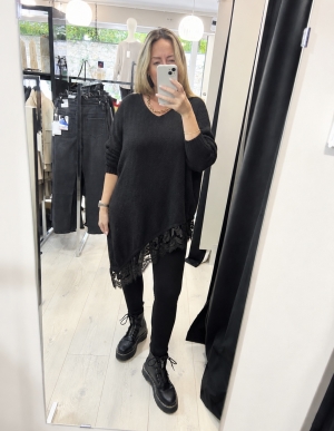 blacklacetrimknit