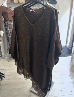 brownlacetrimknit Thumb