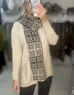 beigeknitandscarfset Thumb