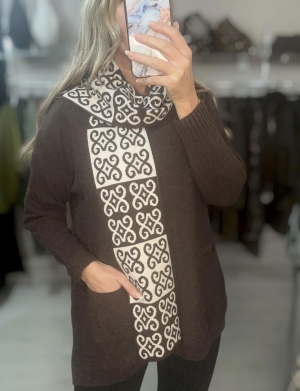 brownknitandscarfset