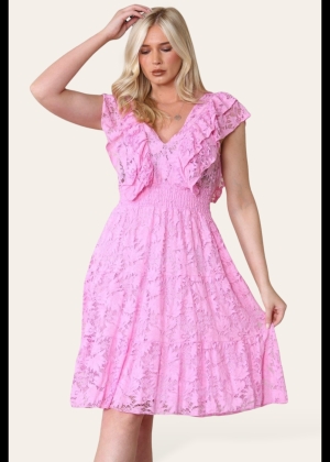 pinklacedress