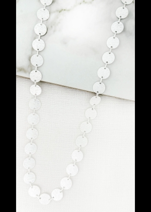 envylongcirclesnecklacesilver