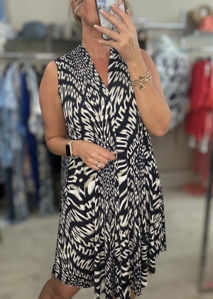 navyprintdress