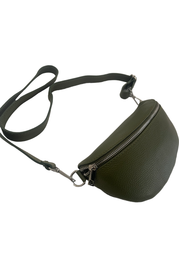 Gladrags leather bum bag khaki